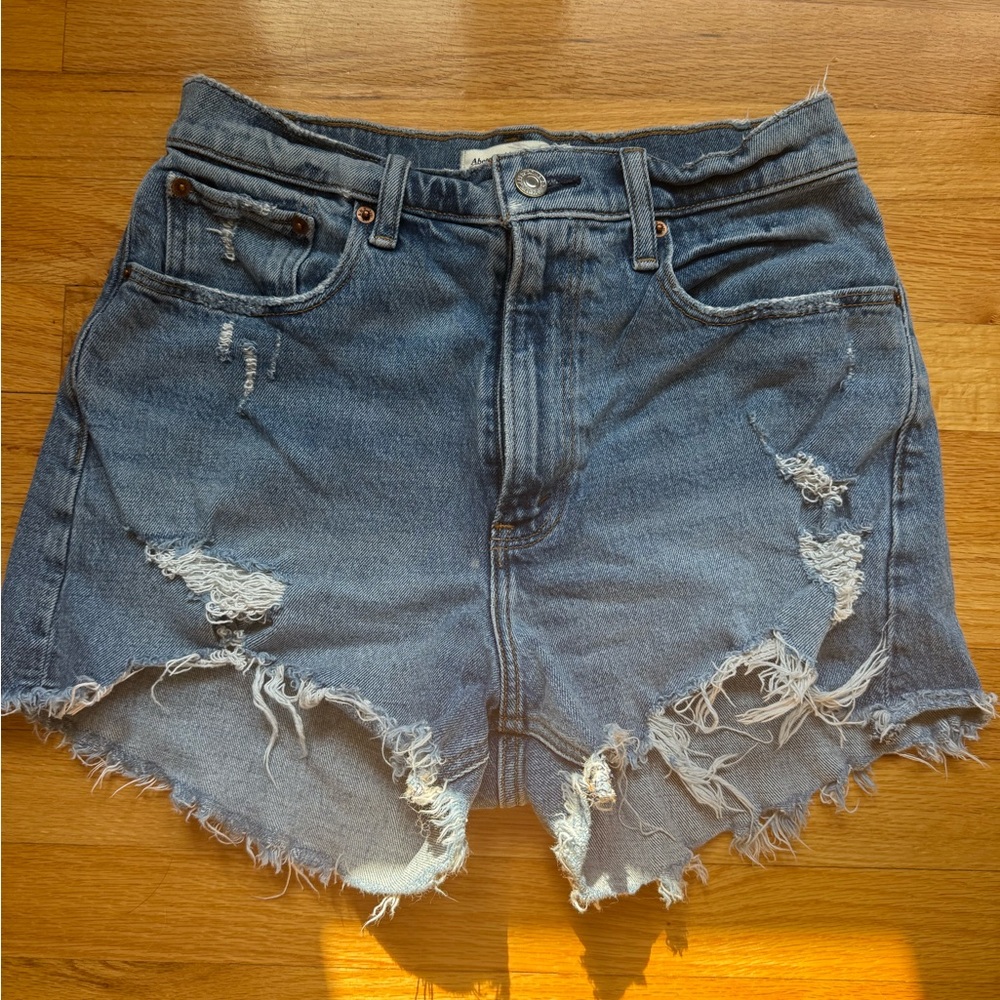 Abercrombie & Fitch Blue High-Rise Shorts